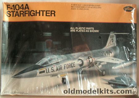 Testors 1/48 Lockheed F-104A Starfighter Chrome Plated - (ex Hawk), 203 plastic model kit